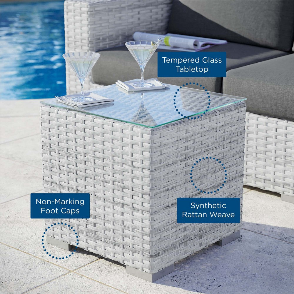 Modway Convene Outdoor Patio Side Table Light Gray MDY-EEI-4300-LGR