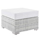 Modway EEI-4301-LGR-WHI Ottoman, Light Gray White