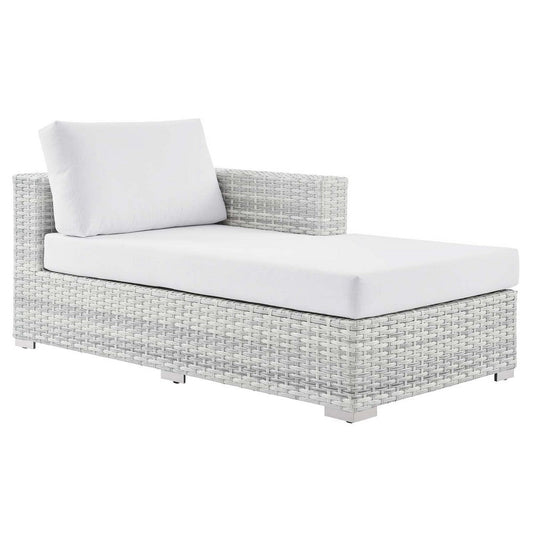 Modway EEI-4304-LGR-WHI Right Chaise, Light Gray White