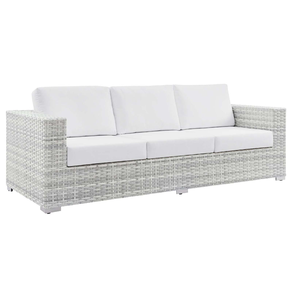 Modway EEI-4305-LGR-WHI Sofa, Light Gray White, 35 x 88 x 33