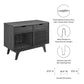 Modway Render Mid-Century Modern 37’’ Vinyl Record Display Stand with Drawers in Charcoal MDY-EEI-4323-CHA