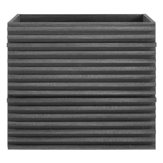 Modway Render 24" Wall-Mount Bathroom Vanity Cabinet in Charcoal-Sink Basin Not Included, 24 Inch