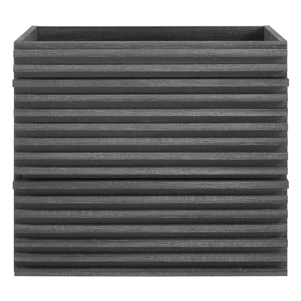 Modway Render 24" Wall-Mount Bathroom Vanity Cabinet in Charcoal-Sink Basin Not Included, 24 Inch