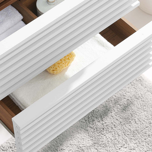 Render 24" Wall-Mount Bathroom Vanity Cabinet (Sink Basin Not Included) by Modway| Brown