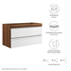 Render 36" Wall-Mount Bathroom Vanity Cabinet (Sink Basin Not Included) by Modway| Brown