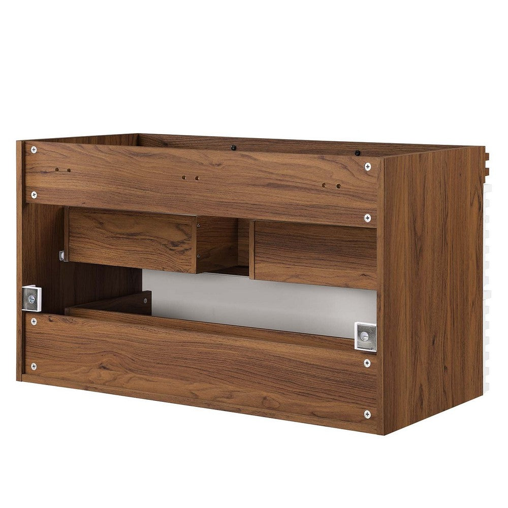 Render 36" Wall-Mount Bathroom Vanity Cabinet (Sink Basin Not Included) by Modway| Brown