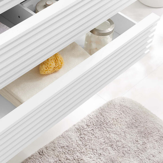 Render 36" Wall-Mount Bathroom Vanity Cabinet (Sink Basin Not Included) by Modway| White