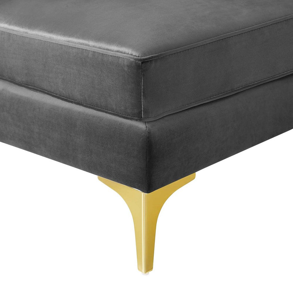 Triumph Channel Tufted Performance Velvet Loveseat by Modway| Gray