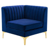 Triumph Channel Tufted Performance Velvet Loveseat by Modway| Blue