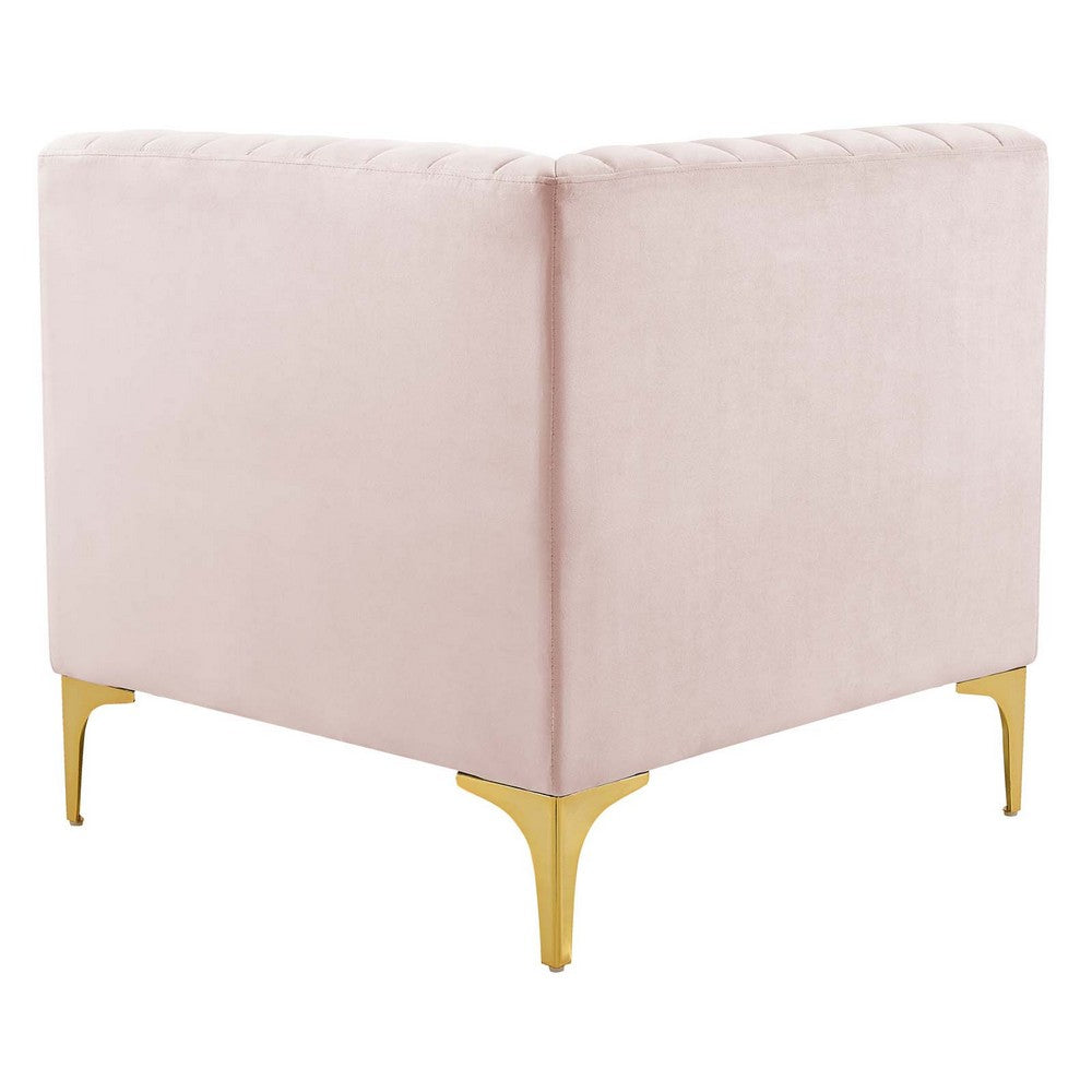 Triumph Channel Tufted Performance Velvet Loveseat by Modway| Red