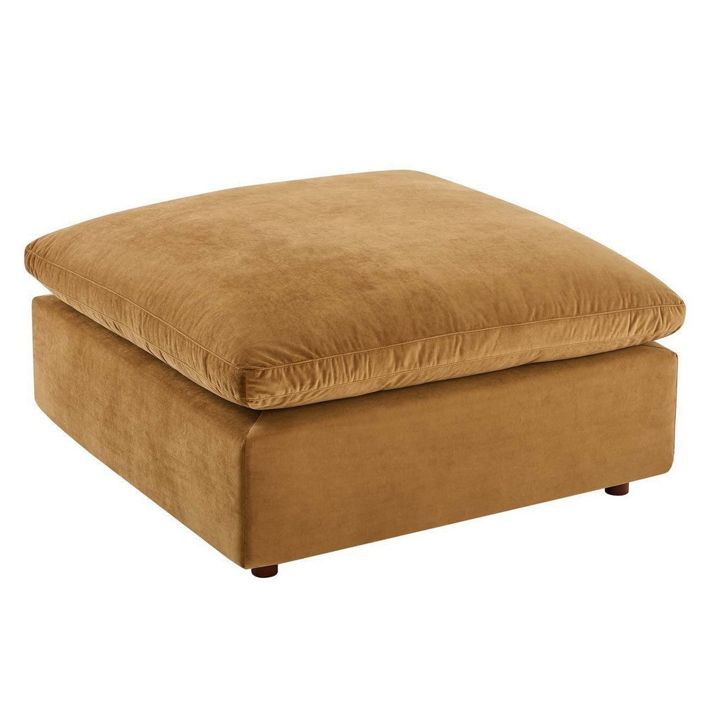 Commix Down Filled Overstuffed Performance Velvet Ottoman MDY-EEI-4365-COG