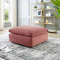 Commix Down Filled Overstuffed Performance Velvet Ottoman - No Shipping Charges