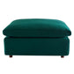 Commix Down Filled Overstuffed Performance Velvet Ottoman - No Shipping Charges