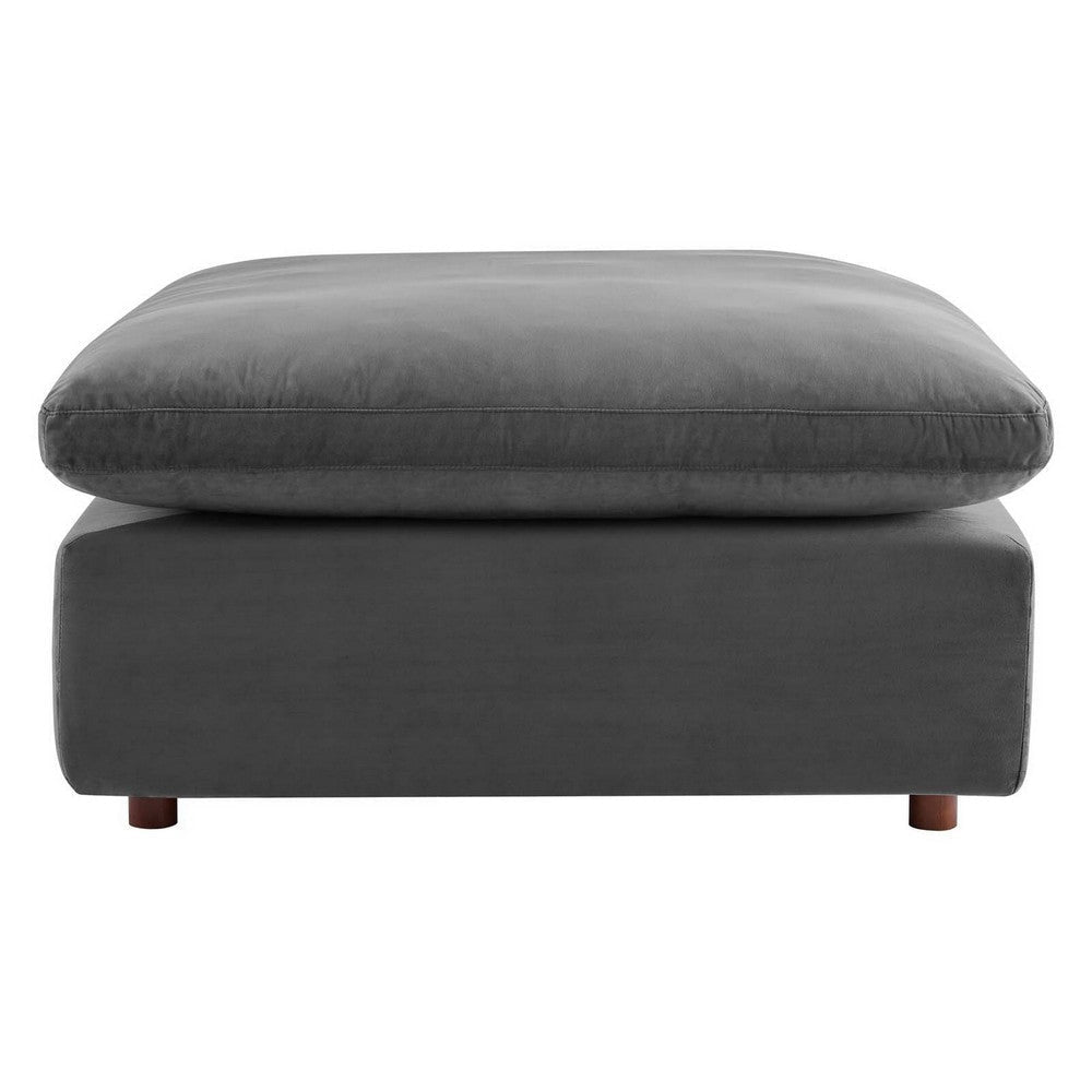 Commix Down Filled Overstuffed Performance Velvet Ottoman - No Shipping Charges