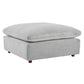 Commix Down Filled Overstuffed Performance Velvet Ottoman - No Shipping Charges