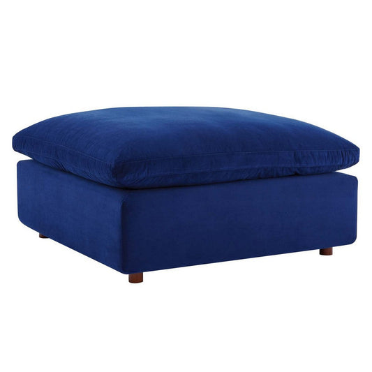 Commix Down Filled Overstuffed Performance Velvet Ottoman  - No Shipping Charges