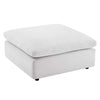 Commix Down Filled Overstuffed Performance Velvet Ottoman by Modway| White