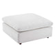 Commix Down Filled Overstuffed Performance Velvet Ottoman by Modway| White