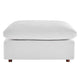 Commix Down Filled Overstuffed Performance Velvet Ottoman by Modway| White