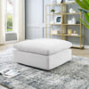Commix Down Filled Overstuffed Performance Velvet Ottoman by Modway| White