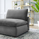 Commix Down Filled Overstuffed Performance Velvet Armless Chair by Modway| Gray