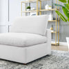 Modway Commix Modular Sofa Armless Chair White Performance Velvet MDY-EEI-4367-WHI