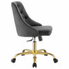 Distinct Tufted Swivel Performance Velvet Office Chair - No Shipping Charges