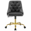 Distinct Tufted Swivel Performance Velvet Office Chair - No Shipping Charges