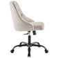 Distinct Tufted Swivel Upholstered Office Chair MDY-EEI-4369-BLK-BEI