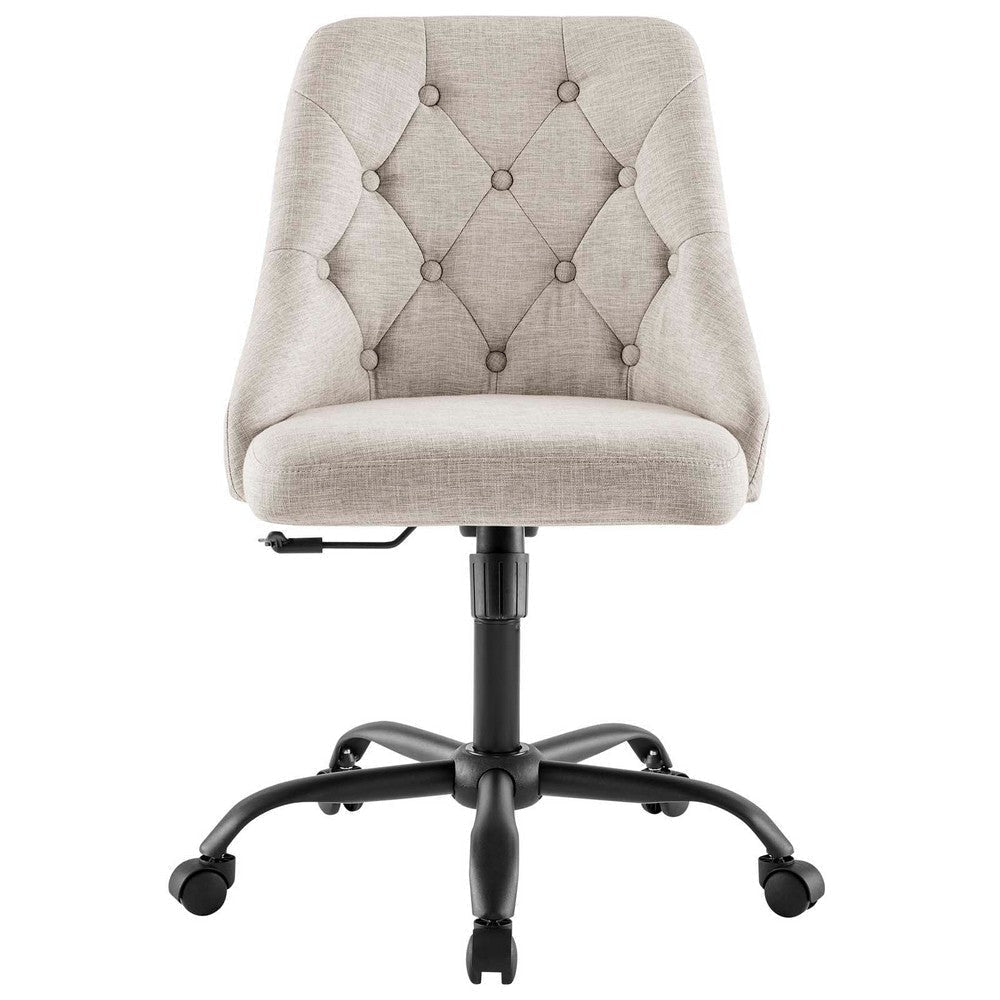 Distinct Tufted Swivel Upholstered Office Chair MDY-EEI-4369-BLK-BEI