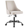 Designate Swivel Upholstered Office Chair - No Shipping Charges MDY-EEI-4371-BLK-BEI