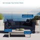 Modway EEI-4377-NAV Saybrook Outdoor Patio Upholstered 2-Piece Sectional Sofa Loveseat Navy MDY-EEI-4377-NAV