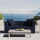 Modway EEI-4377-NAV Saybrook Outdoor Patio Upholstered 2-Piece Sectional Sofa Loveseat Navy MDY-EEI-4377-NAV