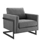 Modway Posse Upholstered Sofas/Sectionals/Armchairs, Black Charcoal