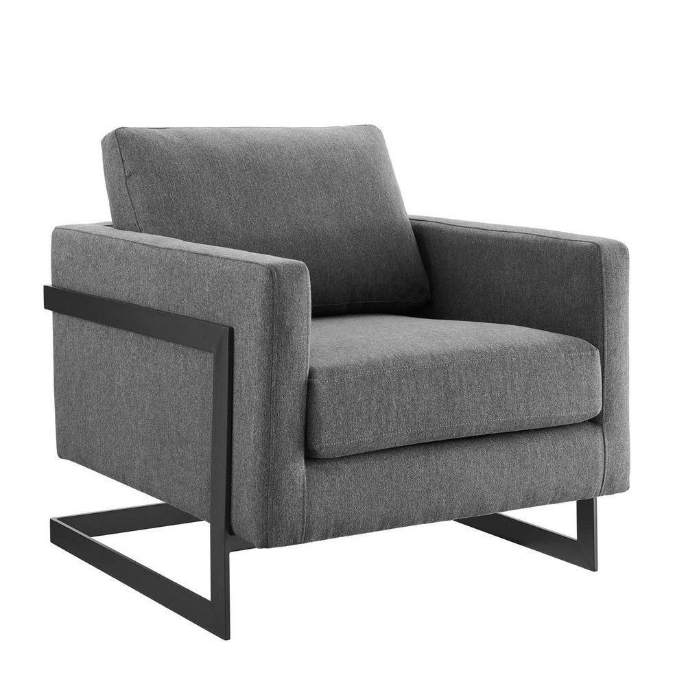 Modway Posse Upholstered Sofas/Sectionals/Armchairs, Black Charcoal