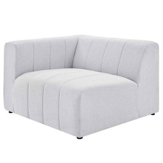 Modway Bartlett Channel Tufted Upholstered Sectional, Left-Arm Chair, Ivory