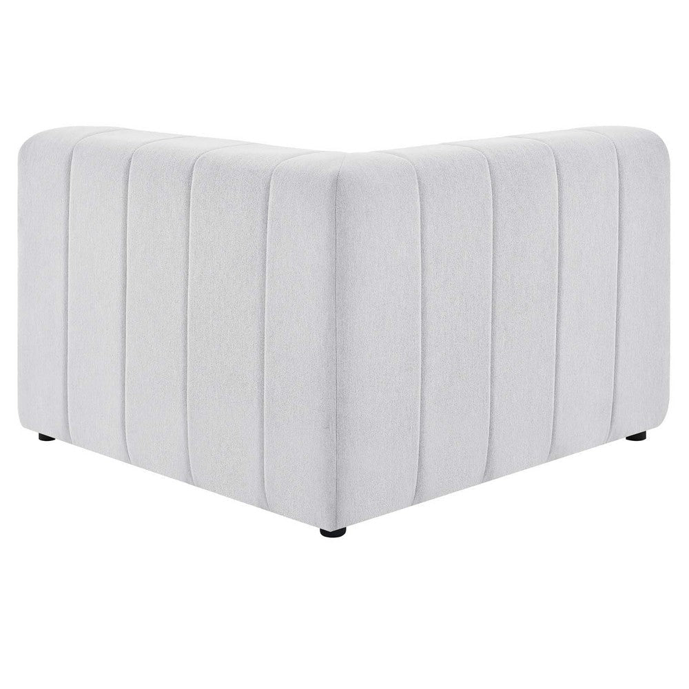 Modway Bartlett Channel Tufted Upholstered Sectional Left-Arm Chair Ivory MDY-EEI-4396-IVO