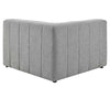 Modway Bartlett Channel Tufted Upholstered Sectional Left-Arm Chair Light Gray MDY-EEI-4396-LGR