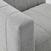 Modway Bartlett Channel Tufted Upholstered Sectional Left-Arm Chair Light Gray MDY-EEI-4396-LGR