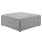 Modway EEI-4400-LGR Bartlett Upholstered Fabric Ottoman Light Gray MDY-EEI-4400-LGR