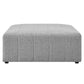 Modway EEI-4400-LGR Bartlett Upholstered Fabric Ottoman Light Gray MDY-EEI-4400-LGR