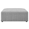 Modway EEI-4400-LGR Bartlett Upholstered Fabric Ottoman Light Gray MDY-EEI-4400-LGR