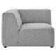 Bartlett Upholstered Fabric Corner Chair by Modway| Gray