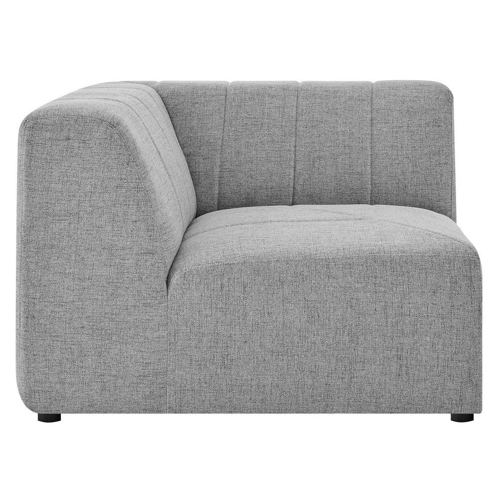 Modway Bartlett Channel Tufted Upholstered Sectional Corner Chair Light Gray MDY-EEI-4402-LGR