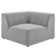 Bartlett Upholstered Fabric Corner Chair by Modway| Gray