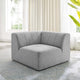 Bartlett Upholstered Fabric Corner Chair by Modway| Gray