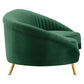 Modway Camber Channel Tufted Performance Velvet Sofa in Emerald MDY-EEI-4405-EME