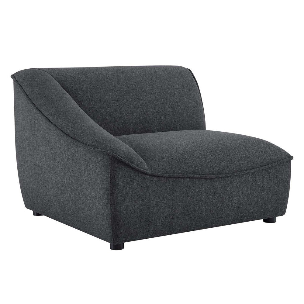 Modway Comprise Fabric Upholstered Sectional, Left-Arm Chair, Charcoal