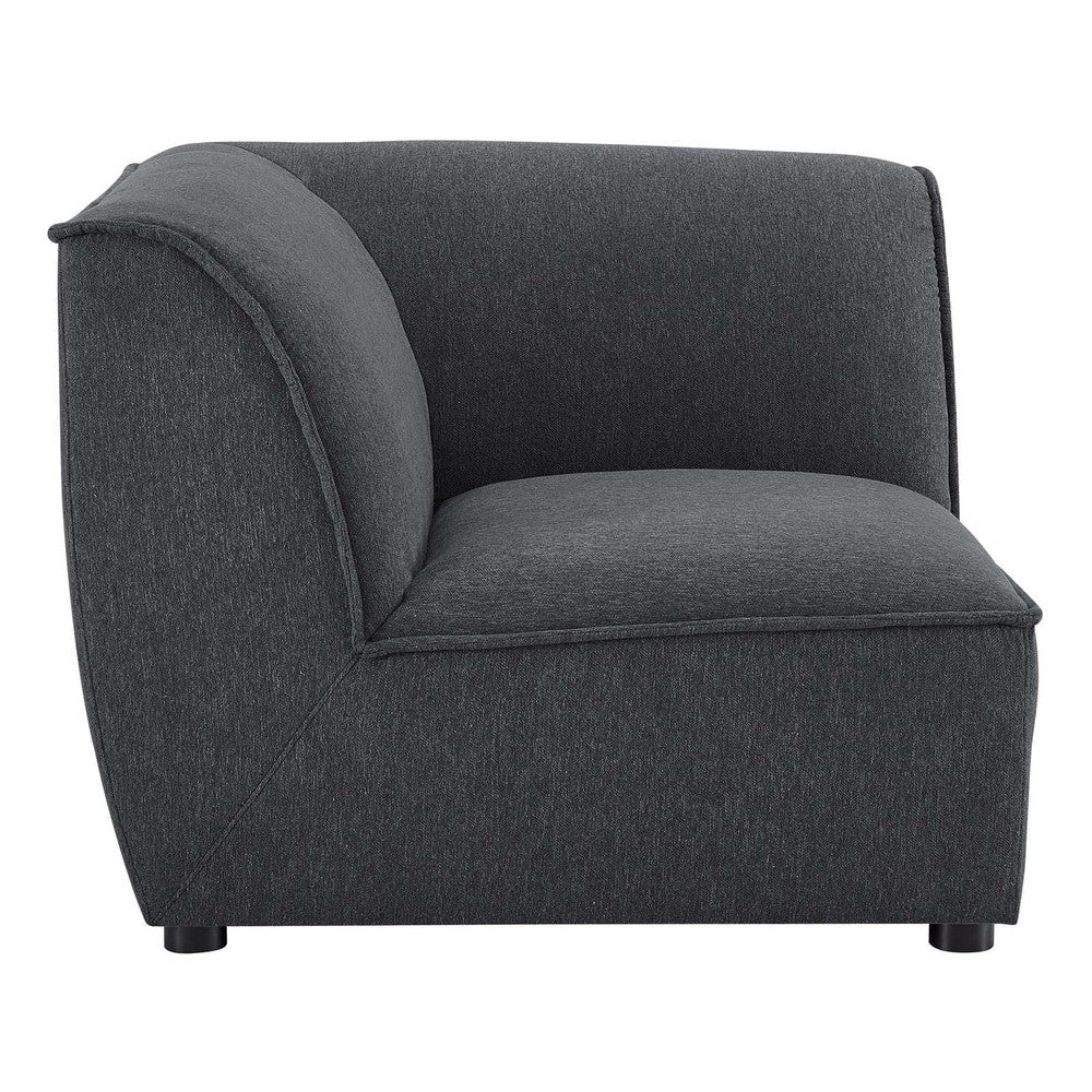 Modway Comprise Fabric Upholstered Sectional Corner Chair Charcoal MDY-EEI-4417-CHA