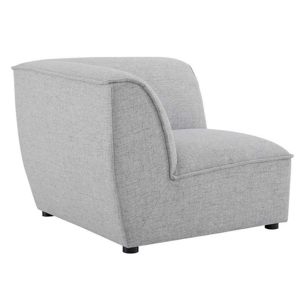 Modway Comprise Fabric Upholstered Sectional, Corner Chair, Light Gray